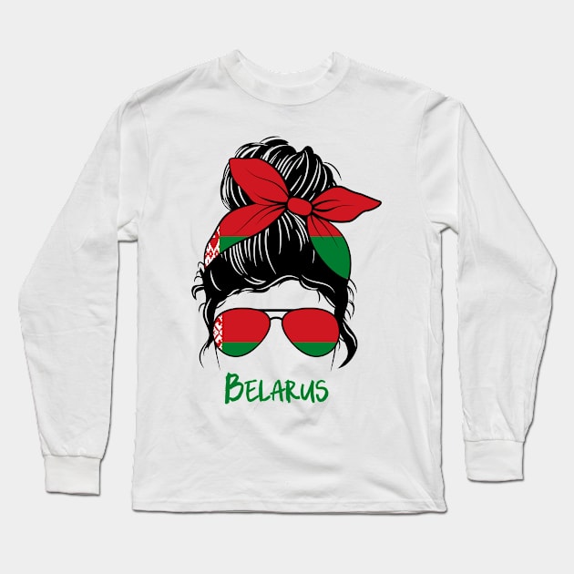 Belarus girl, Proud Flag, Belarus gift heritage, Belarusian girlfriend Long Sleeve T-Shirt by JayD World